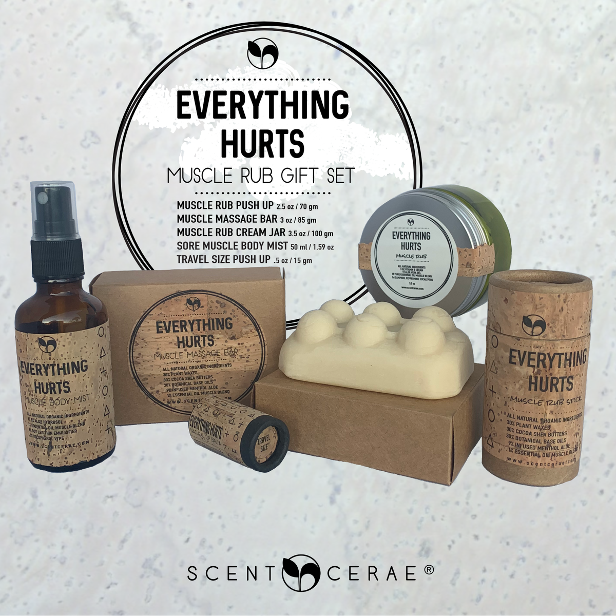 Everything Hurts Muscle Rub Complete Gift Set – Scentcerae