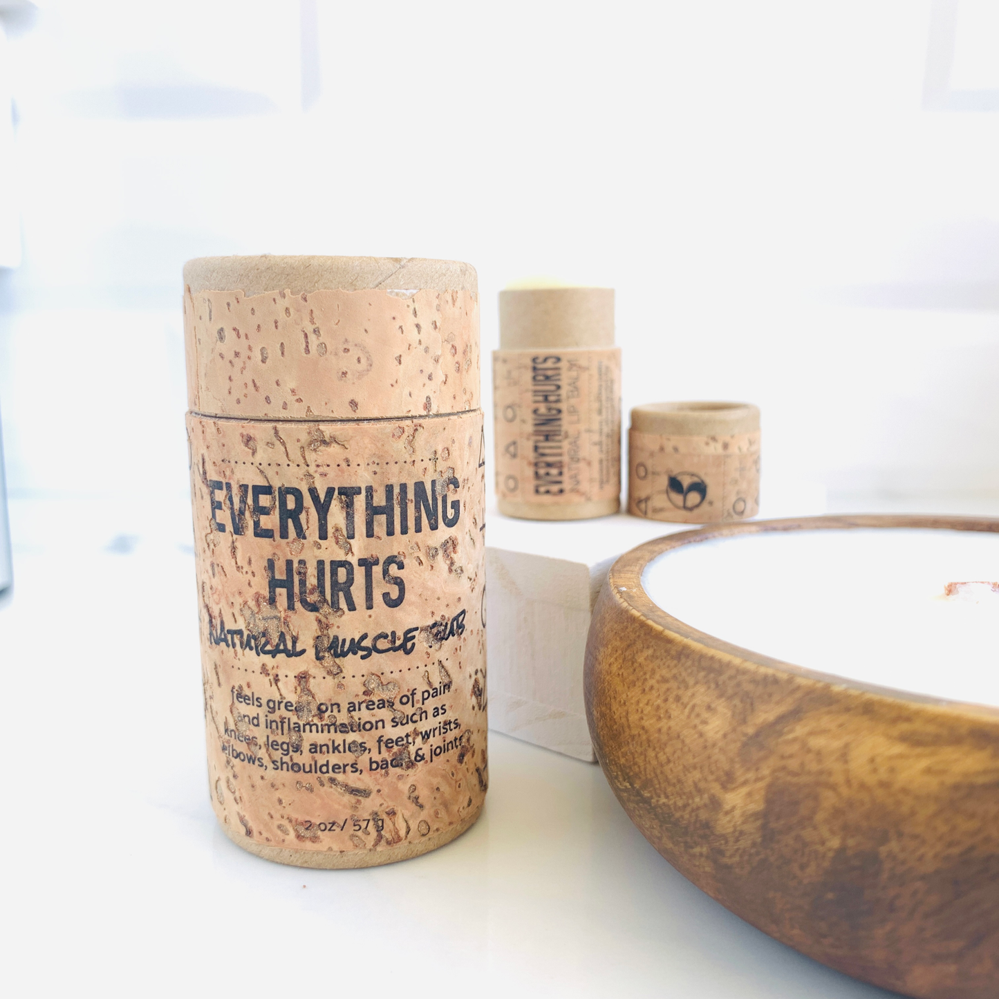 Everything Hurts - Natural Muscle Balm Bio-Cork Push Up