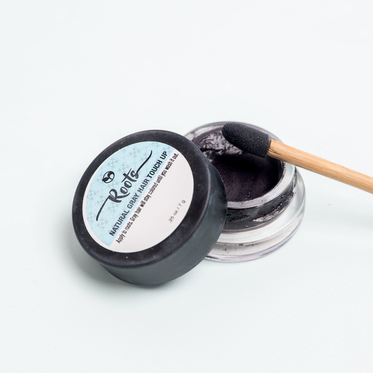 Roots Natural Gray Hair Touch-Up – Chemical-Free, Odorless, Travel-Friendly Zero Waste Dye for Dark Hair