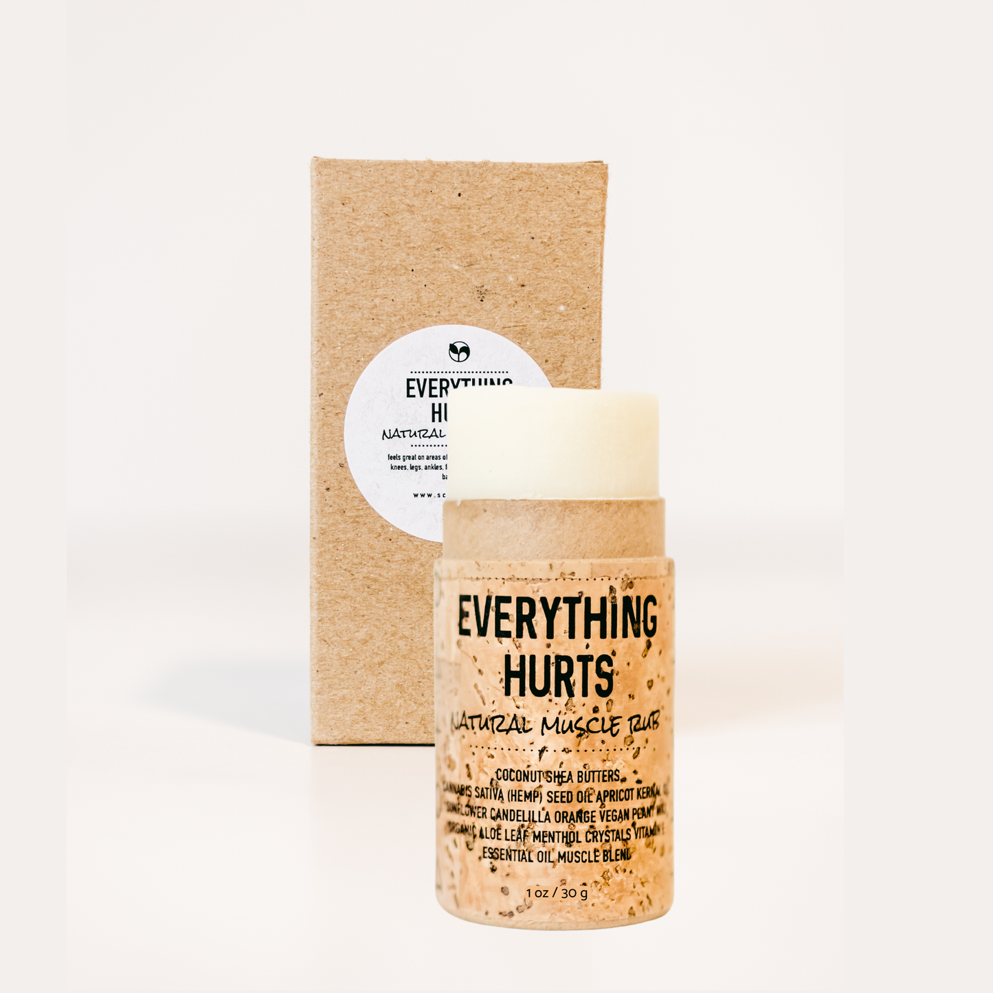 Everything Hurts - Natural Muscle Balm Bio-Cork Push Up