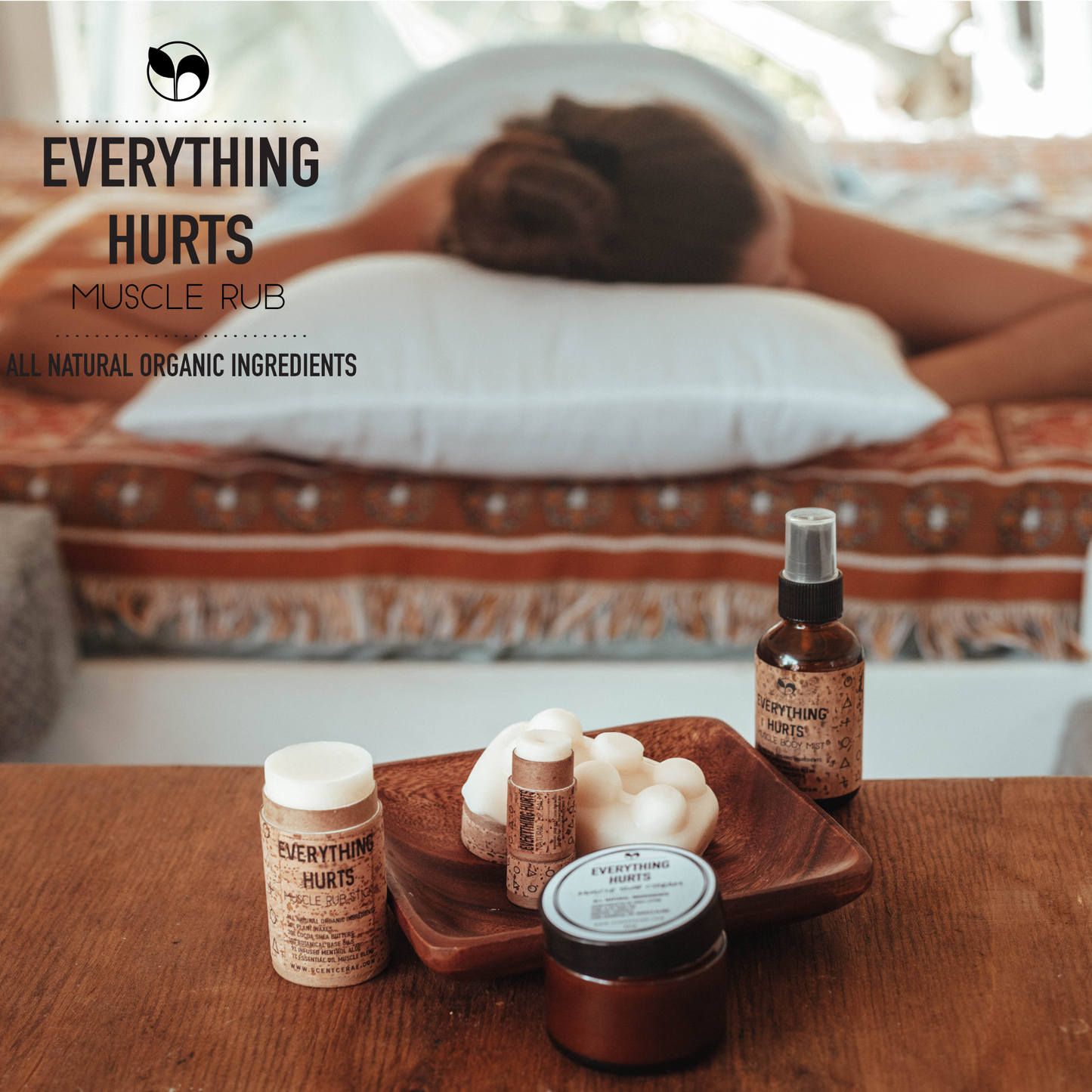 Everything Hurts - Natural Muscle Balm Bio-Cork Push Up