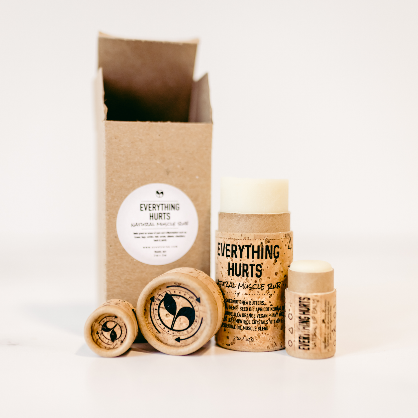 Everything Hurts - Natural Muscle Balm Bio-Cork Push Up