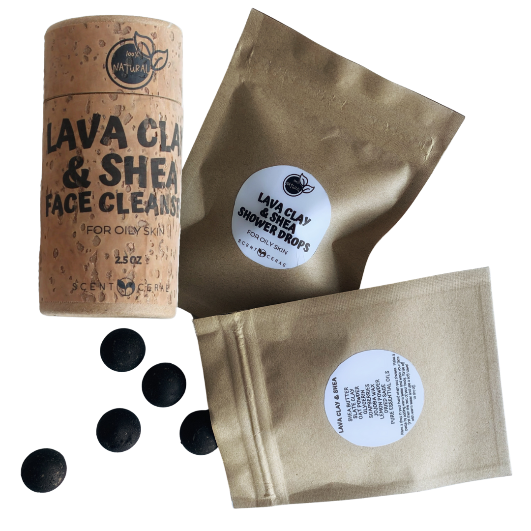 Clay & Shea Shower Drops – Zero Waste Face & Body Cleanser