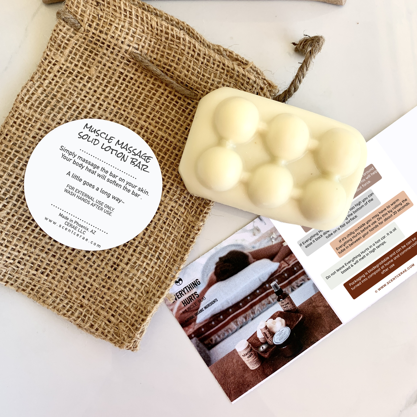 Everything Hurts Solid Lotion Massage Bars