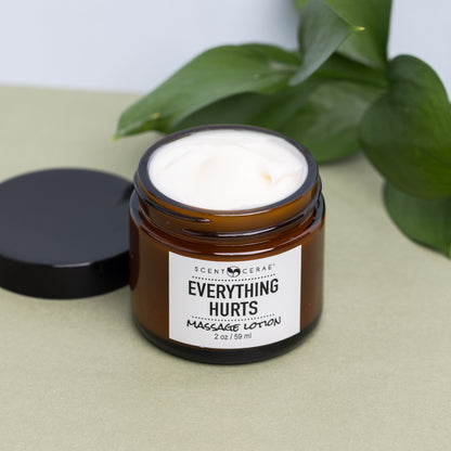 Everything Hurts: Natural Muscle Massage Lotion
