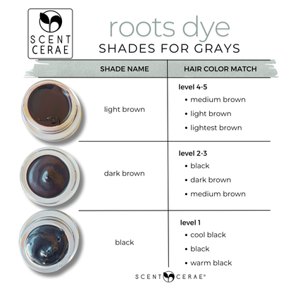 Roots Natural Gray Hair & Beard Touch-Up – Chemical-Free, Odorless, Travel-Friendly Zero Waste Dye for Dark Hair