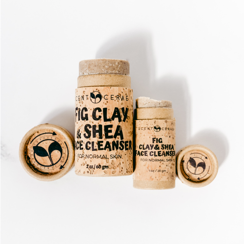 Clay & Shea Face Cleanser No Mess Push-Up Stick ECO Set