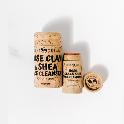 Clay & Shea Face Cleanser No Mess Push-Up Stick ECO Set