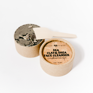 Clay & Shea All Natural Face Cleanser Jar + Spatula