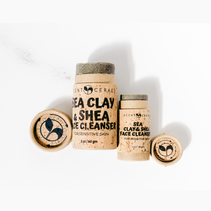 Clay & Shea Face Cleanser No Mess Push-Up Stick ECO Set