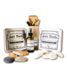 Load image into Gallery viewer, Hair Rocks Solid Shampoo and Conditioner Rocks + Leave-in Conditioner Gift Set
